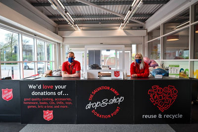 Salvation Army drop and shop collections at Asda Middleton sustainability store