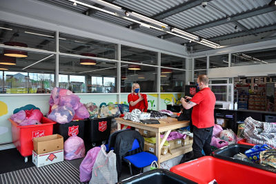 Salvation Army drop and shop collections at Asda Middleton sustainability store