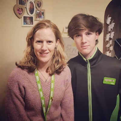 Sammie Mumford and Keean Harris from Asda Isle of Wight