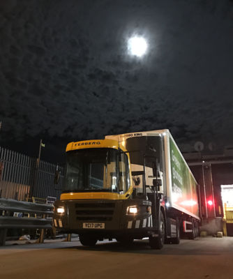 Asda lorry driver Ian McIlroy takes pictures on his delivery route