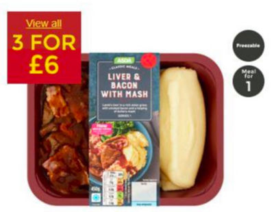 Allergen alert Liver, Bacon with Mash
