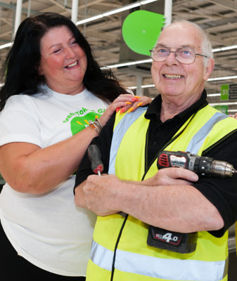 Asda Lowestoft handyman Jeff Drayton is like a dad to Bev Shipp