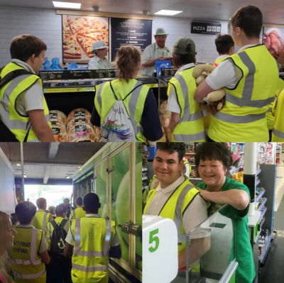 Children from The Collett School on a visit to Asda Watford