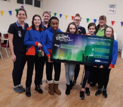 The 9th Eccles Guides who won £1,000 in our recent green token giving scheme
