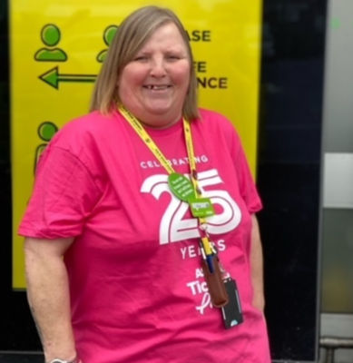 Julie Schillemore outside Asda Gosport