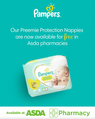 Asda is offering free Pampers Preemie Protection Nappies for premature babies
