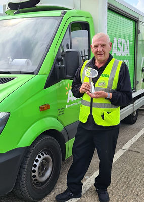 Asda delivery driver Ron Teskowski won the Extra Mile award at the Microlise Driver of the Year Awards 2021