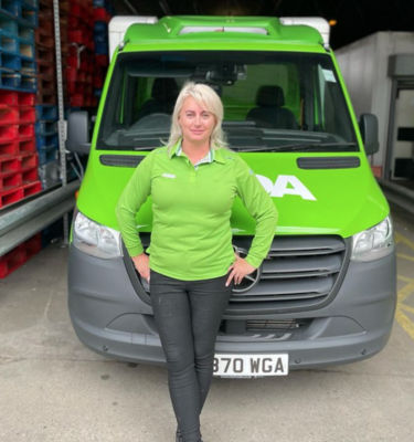 Julie Briggs from Asda Middlesbrough tackled a flat fire