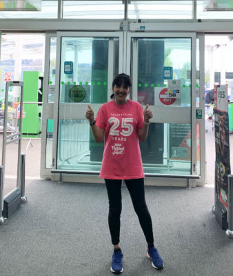 Zubeda Dawjee from Asda Dewsbury ran the London Marathon for Breast Cancer Now
