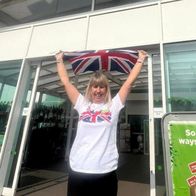 Julie Cook from Asda Aberdare to attend the coronation of King Charles III