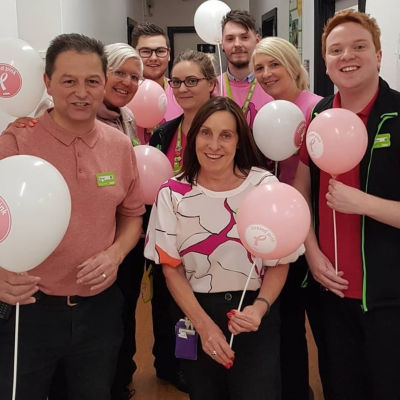 Colleagues at Asda Scunthorpe get behind Asda's Tickled Pink campaign