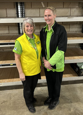 Linda Coe and Charlotte Barker from Asda Shepshed