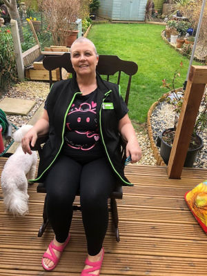 Carrie Downs from Asda Shoebury supports Tickled Pink