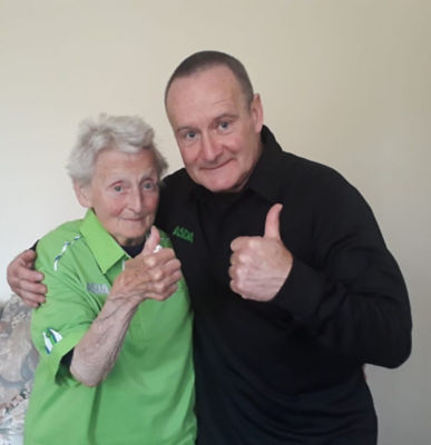 Gareth Williams from Asda Shrewsbury with his mum Jean