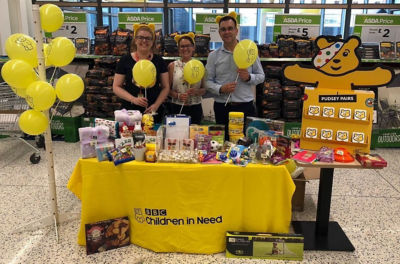 BBC Children in Need fundraising at Asda South Ruislip