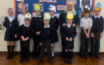 Asda South Woodham Ferrers community champion Lisa Kelly with pupils at Easter