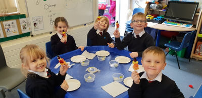 Sharon Gregory-Wareing from Asda Southport held a healthy eating class at St Philip's Primary School