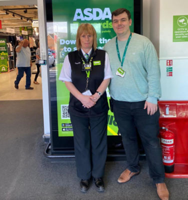 Joe Kelly and Avril Tallentire from Asda Spennymoor