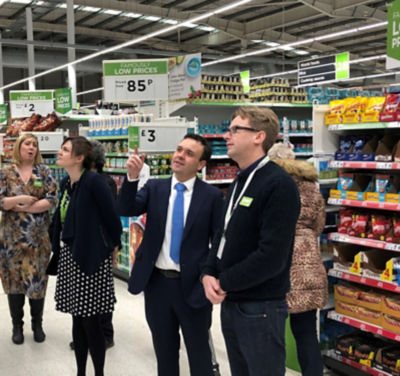 Stevenage MP Stephen McPartland visiting the Asda Stevenage technology store