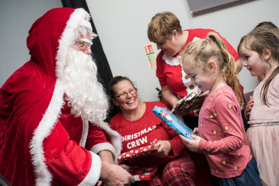 Asda Gosforth puts on surprise Christmas party for children at Hazelrigg Community Centre