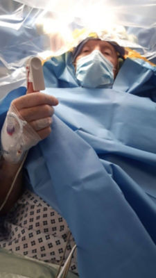 Asda buying manager Jim Murphy took selfies during an operation to remove a brain tumour