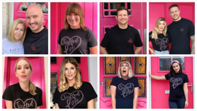 A host of recognisable faces with a personal connection to breast cancer are supporting Asda Tickled Pink