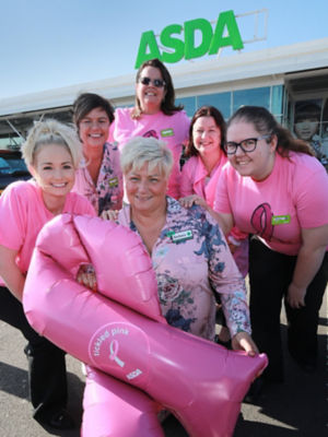 Colleagues from Asda stores across Northern Ireland support our Tickled Pink breast cancer campaign