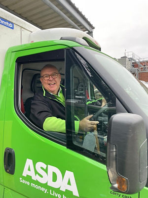Asda Tilbury home shopping driver Colin Kirven
