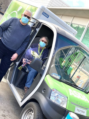 Tilly Dilly electric van at Asda Rugby