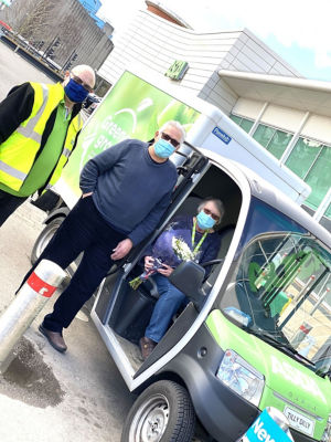 Tilly Dilly electric van at Asda Rugby