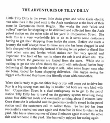 Tilly Dilly electric van at Asda Rugby