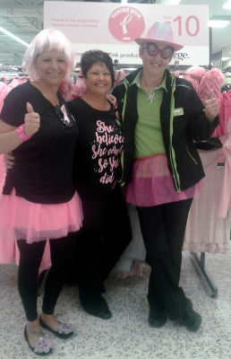 Colleagues at Asda Gosforth support Tickled Pink