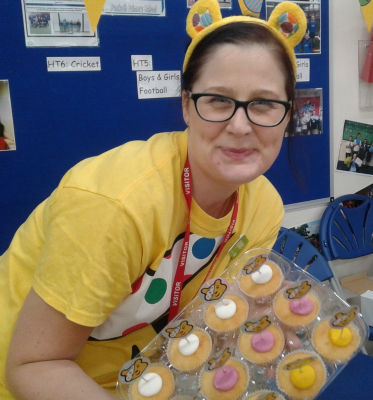 Asda Warrington community champion Liz Cotterill at the BBC Children in Need Party