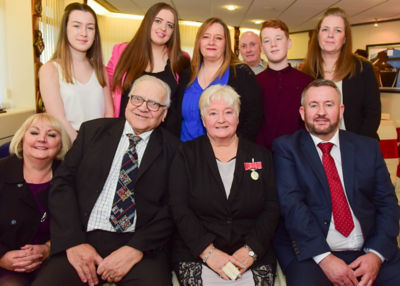 Maureen with family and friends