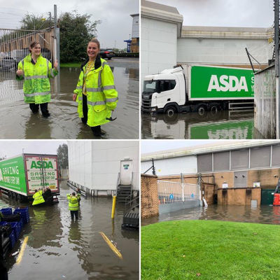 Our Home Shopping team at Asda Wigan defied floods to deliver orders