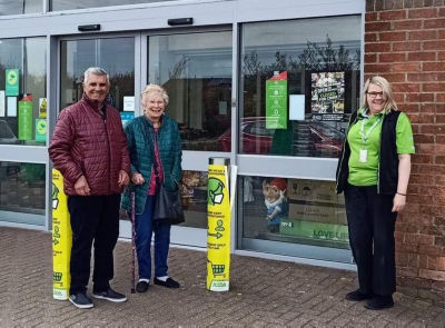 Michelle Hawkins has been a "lifeline" for elderly customers Fred and Ann at Asda Witham 