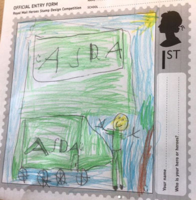 Wyatt Perry stamp design to honour dad Rob Perry from Asda Blackpool